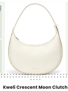 BOSTANTEN Crescent Hobo Shoulder Bag – Cream/Ivory – New With Tags